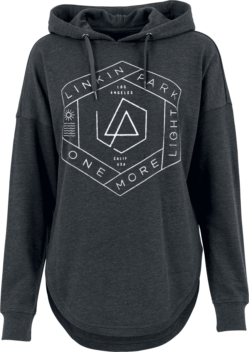 Linkin Park - One More Light - Girls hooded sweatshirt - mottled charcoal image