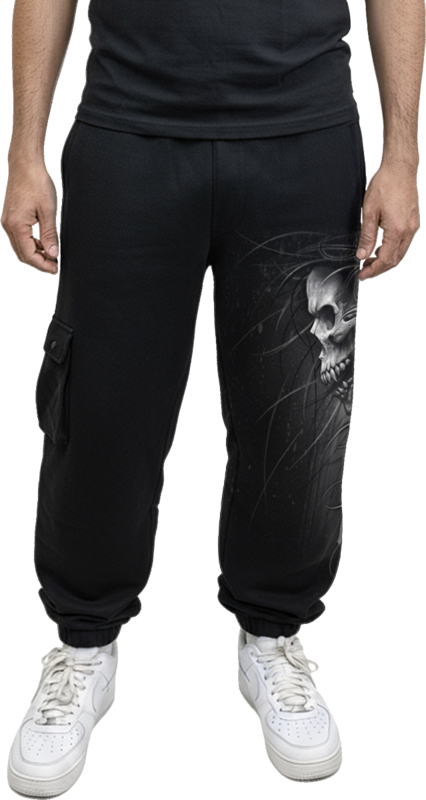Thumbnail - Spiral Death forever - Casual Cargo Joggers Trainingshose schwarz in L