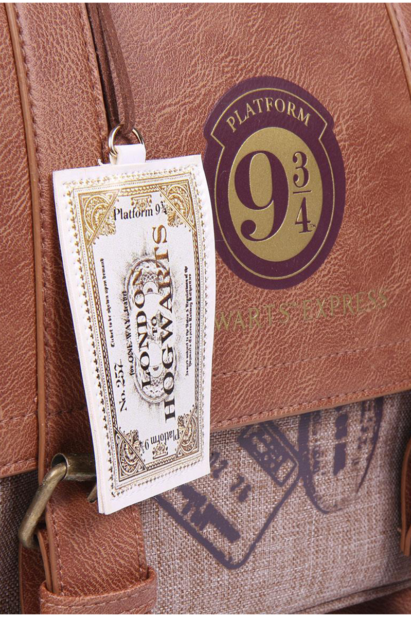Harry Potter Platform 9 3/4 Umhängetasche beige braun