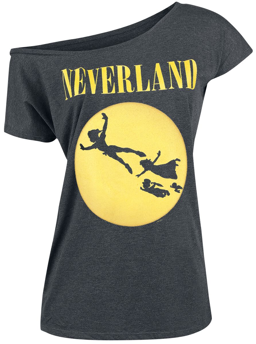 Peter Pan Neverland T-Shirt dunkelgrau meliert
