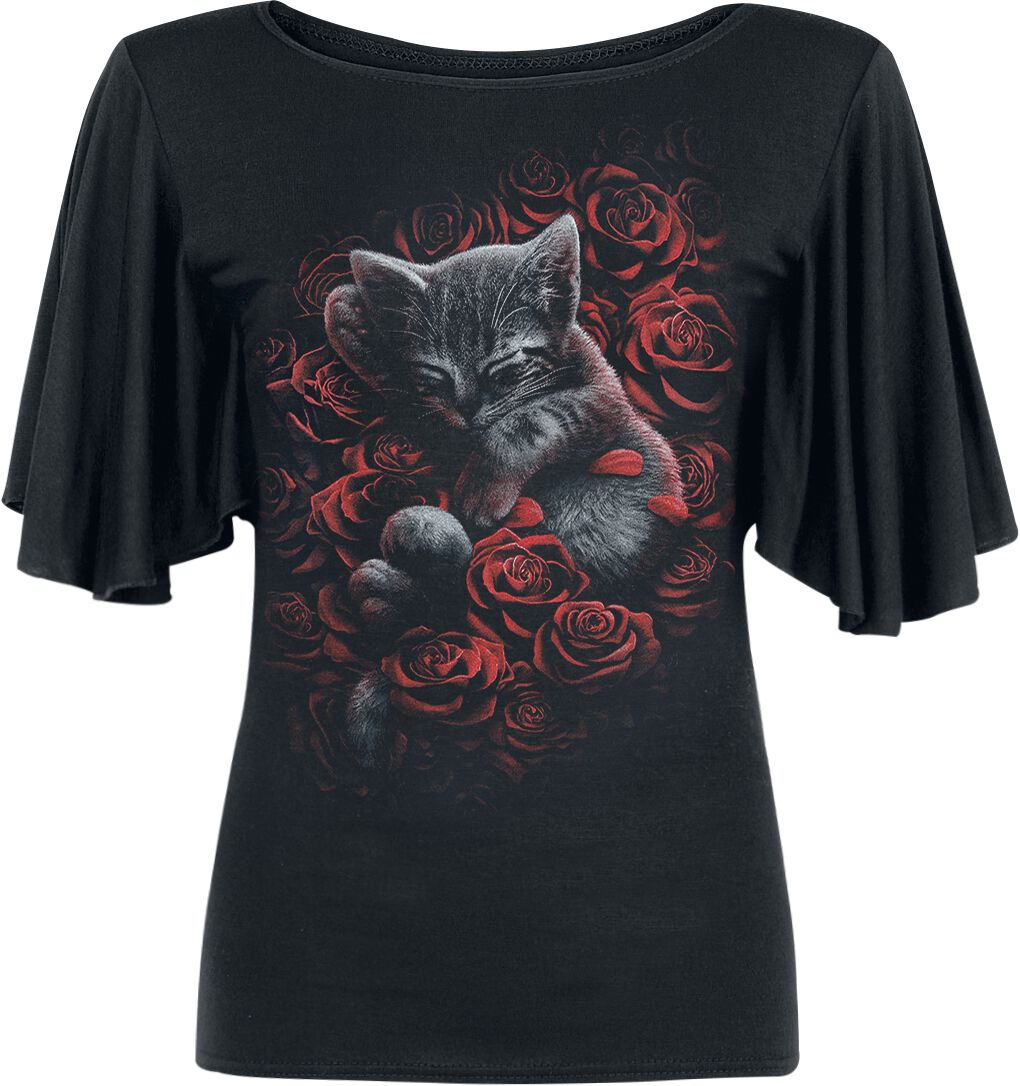 Levně Spiral Bed Of Rose Dámské tričko černá
