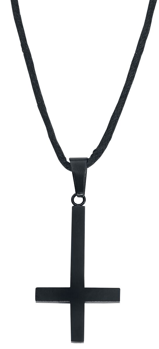 etNox Kreuz Halskette schwarz