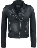 Studded Jeans Jacket, Black Premium by EMP, Jeansjacke