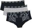 Panty-Set mit keltisch anmutenden Motiven, Black Premium by EMP, Panty-Set