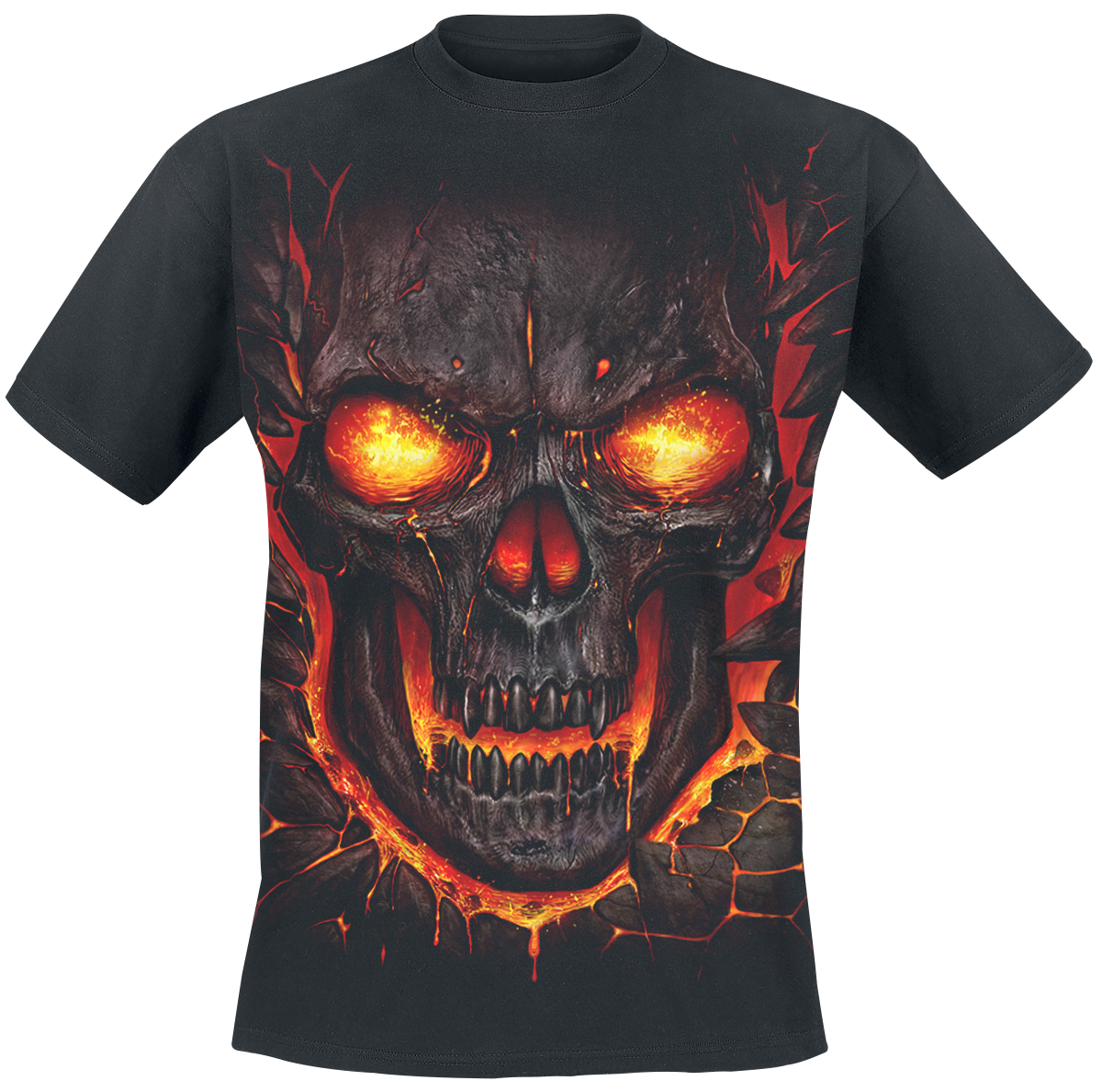 Spiral - Skull Lava - T-Shirt - schwarz