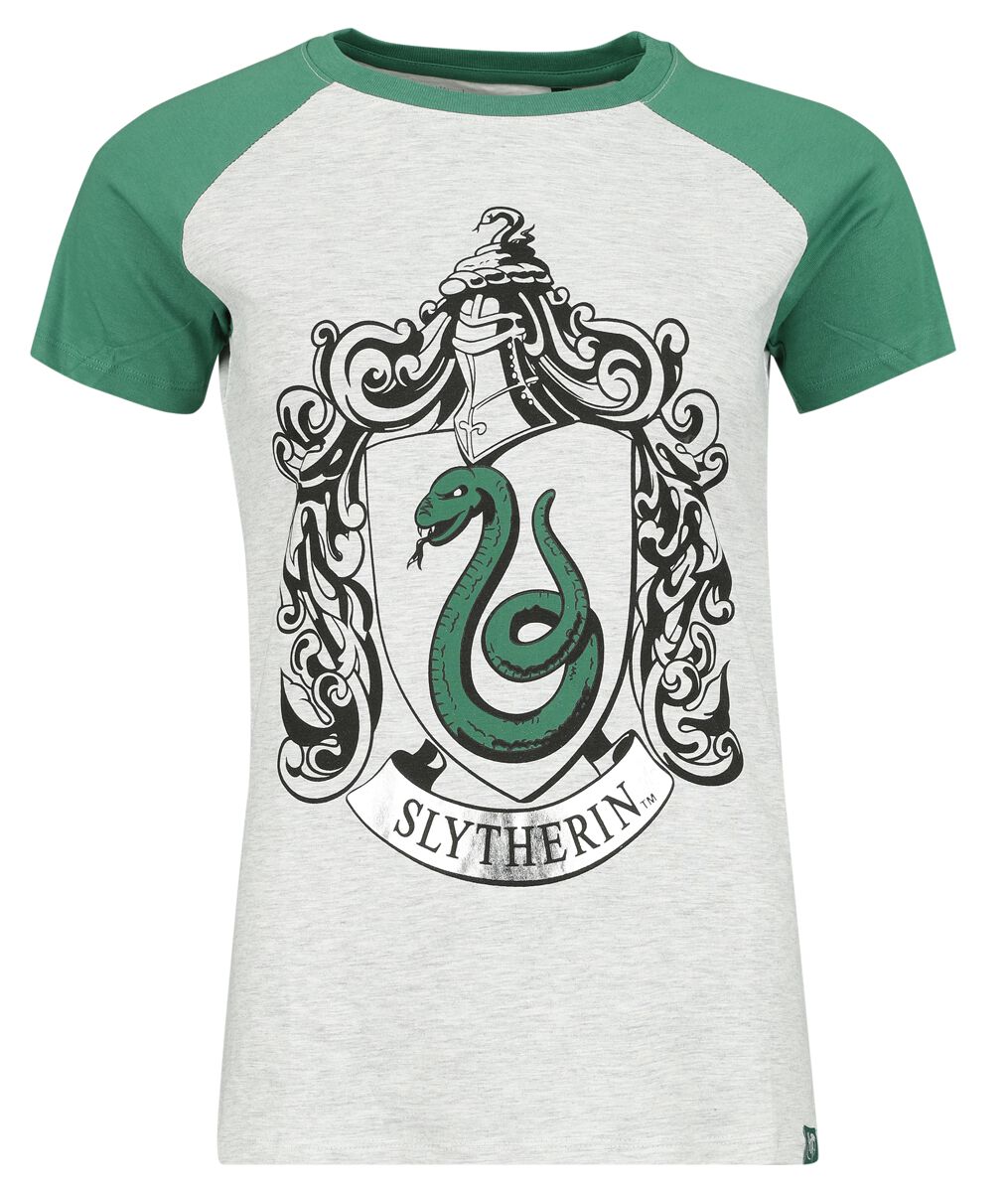 Harry Potter Slytherin Silver T-Shirt grün grau in XXL