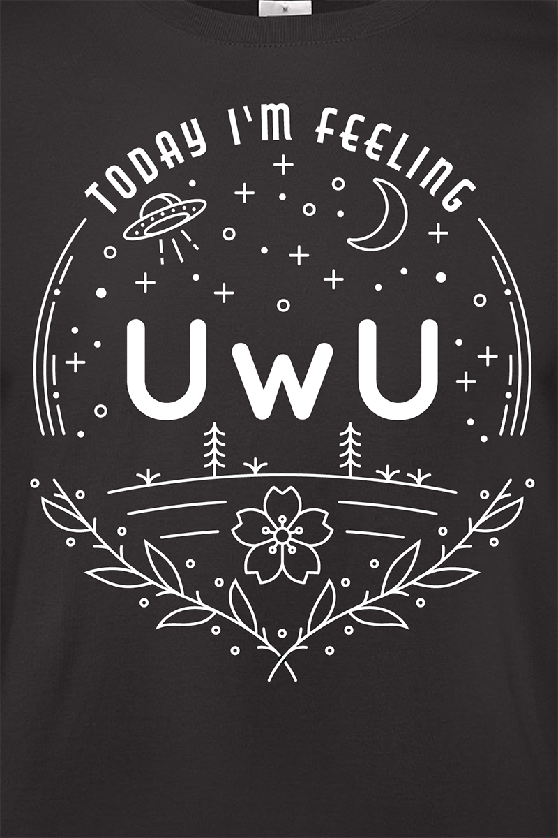 Funshirt UwU Badge T-Shirt schwarz