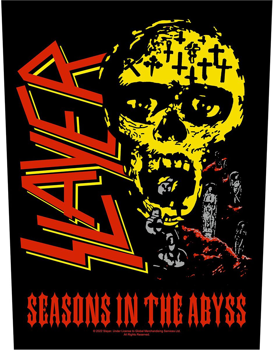 Levně Slayer Seasons In The Abyss nášivka na záda vícebarevný