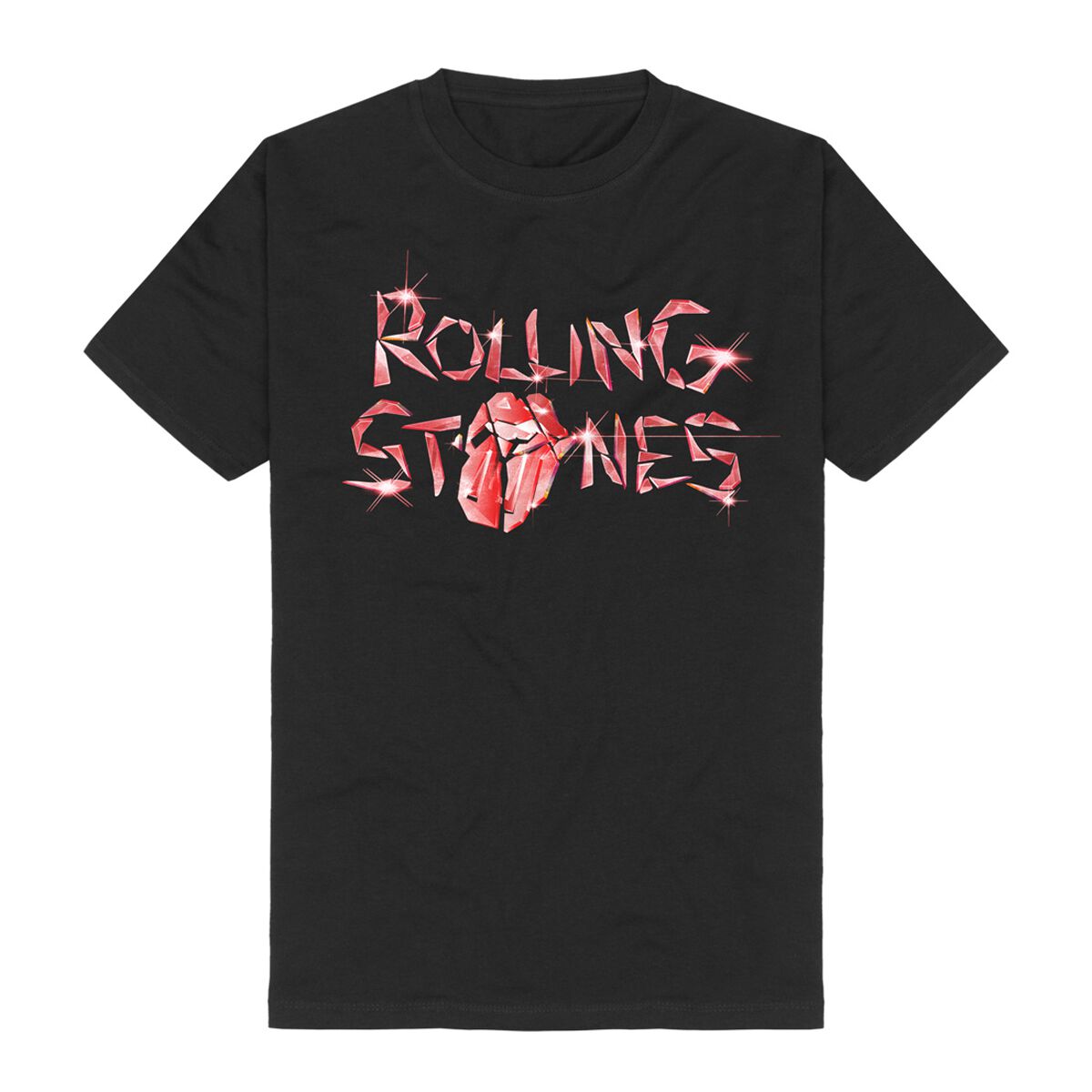 The Rolling Stones T-Shirt - Hackney Diamonds Glass Logo - S bis 5XL - für Männer - Größe S - schwarz  - Lizenziertes Merchandise!