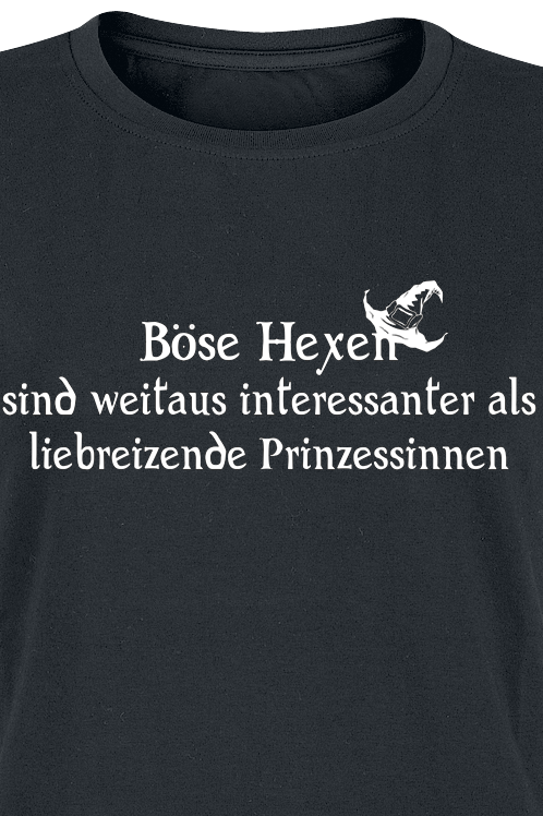 Sprüche Böse Hexen T-Shirt schwarz