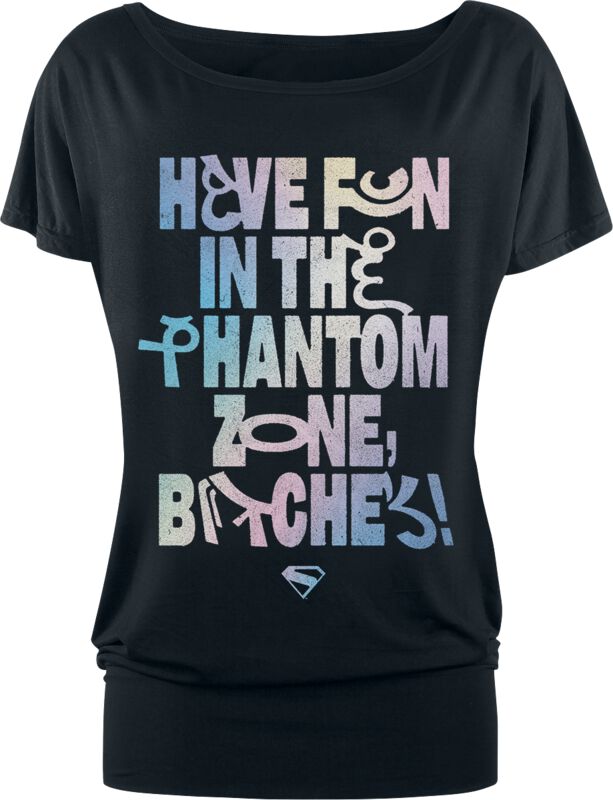 Camiseta  de Supergirl - Have Fun In The Phantom Zone Bitches - Mujer - Negro