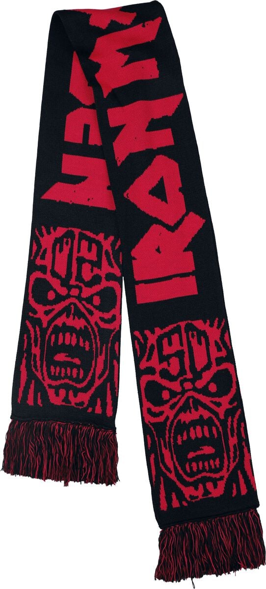 Scarf  av Iron Maiden - Soccer Scarf - Herr - svart/röd
