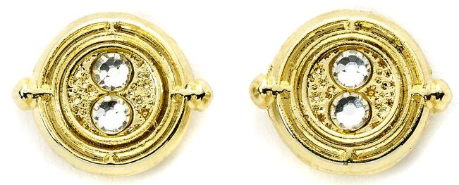 Harry Potter Zeitumkehrer Ohrstecker-Set goldfarben