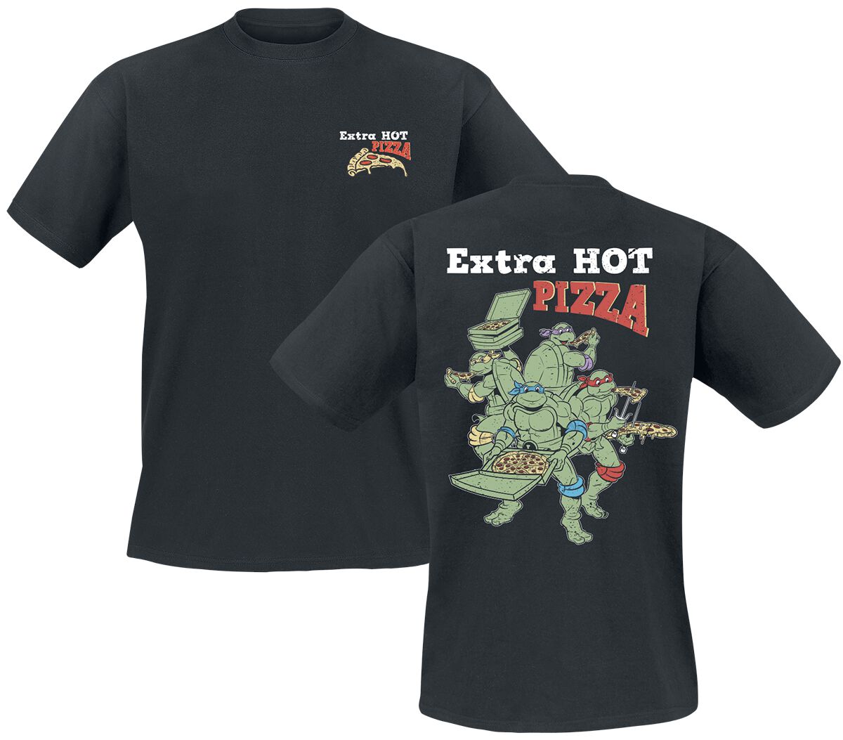 4250979884804 - Extra Hot Pizza T-Shirt schwarz in XXL