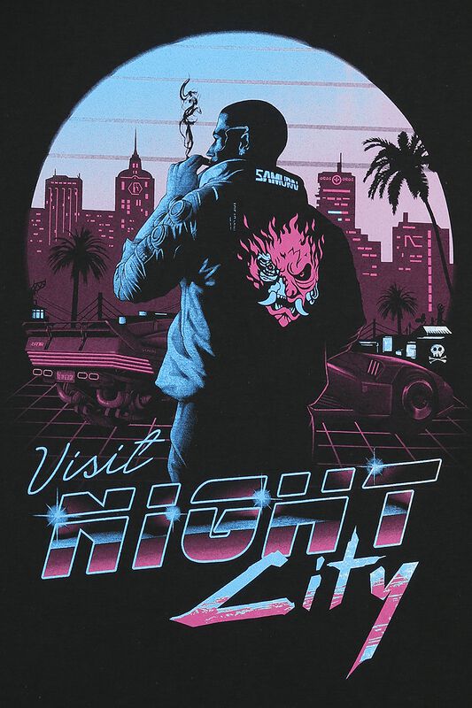 Männer Bekleidung Destination Night City | Cyberpunk 2077 T-Shirt