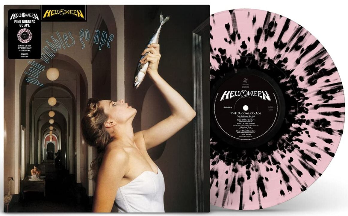Helloween Pink bubbles go ape LP coloured