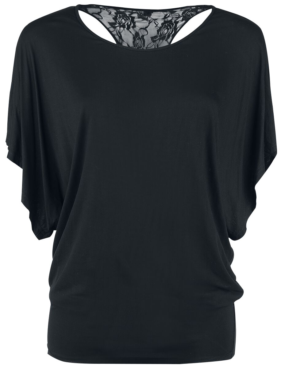 Gothicana by EMP - Gothic T-Shirt - Lace Back Bat Wings - S bis 5XL - für Damen - Größe 3XL - schwarz