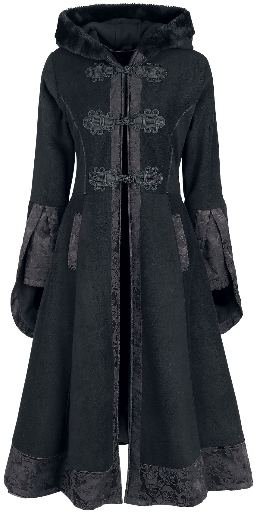 Luella Coat Mantel schwarz von Poizen Industries