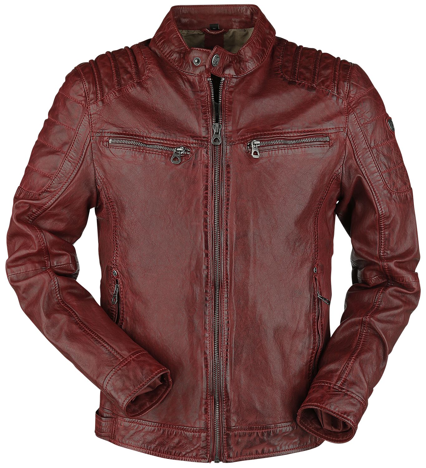 Veste en cuir de Gipsy - Camren Slim Fit NSLVW - S à 6XL - pour Homme - rouge