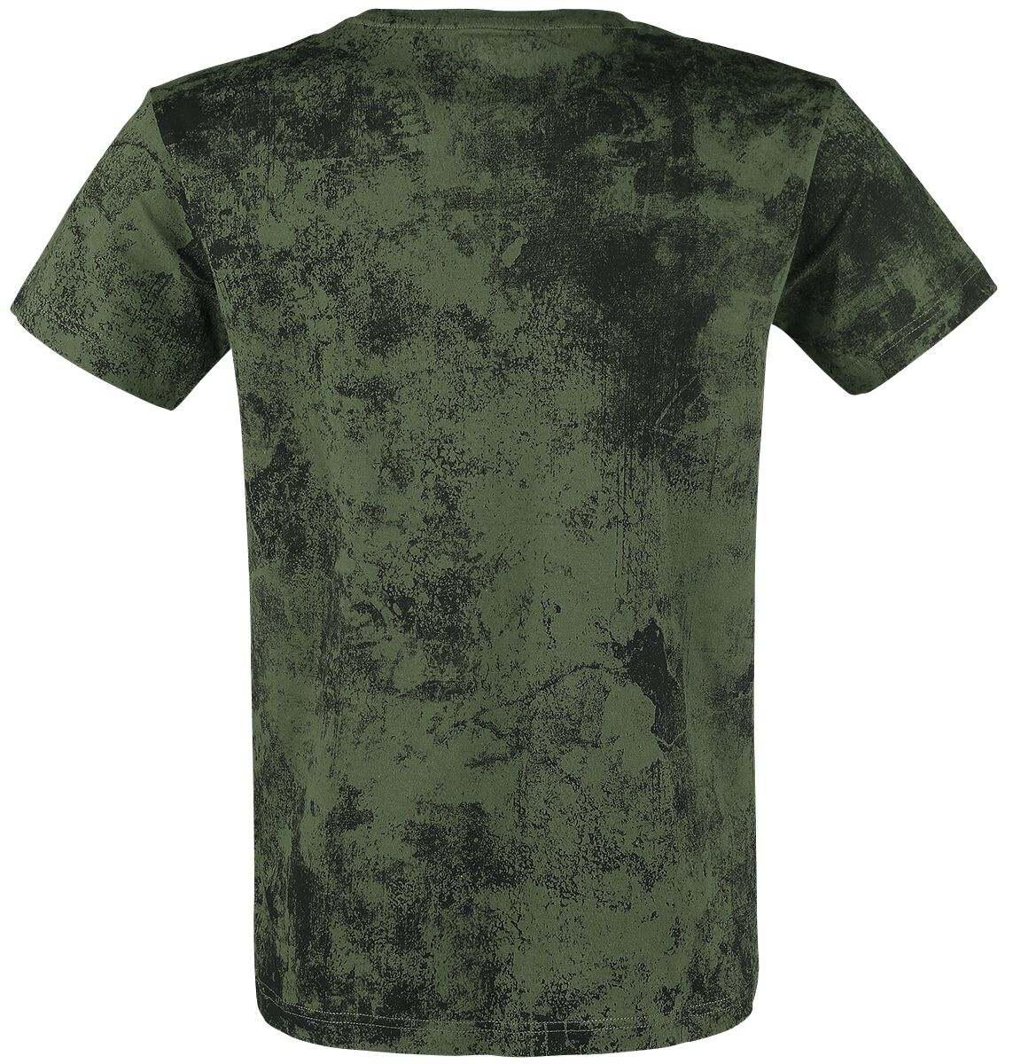 Black Premium by EMP Uomo T-Shirt Nera di Base in Stile Rusty L