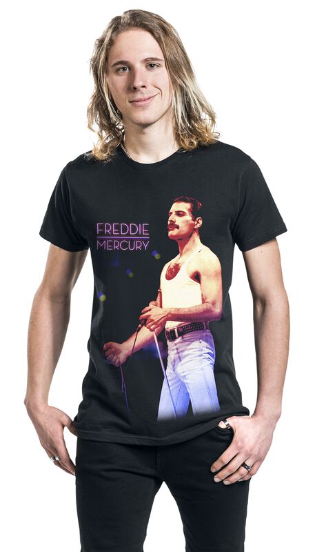 Männer Bekleidung Freddie Mercury - Mic Photo | Queen T-Shirt