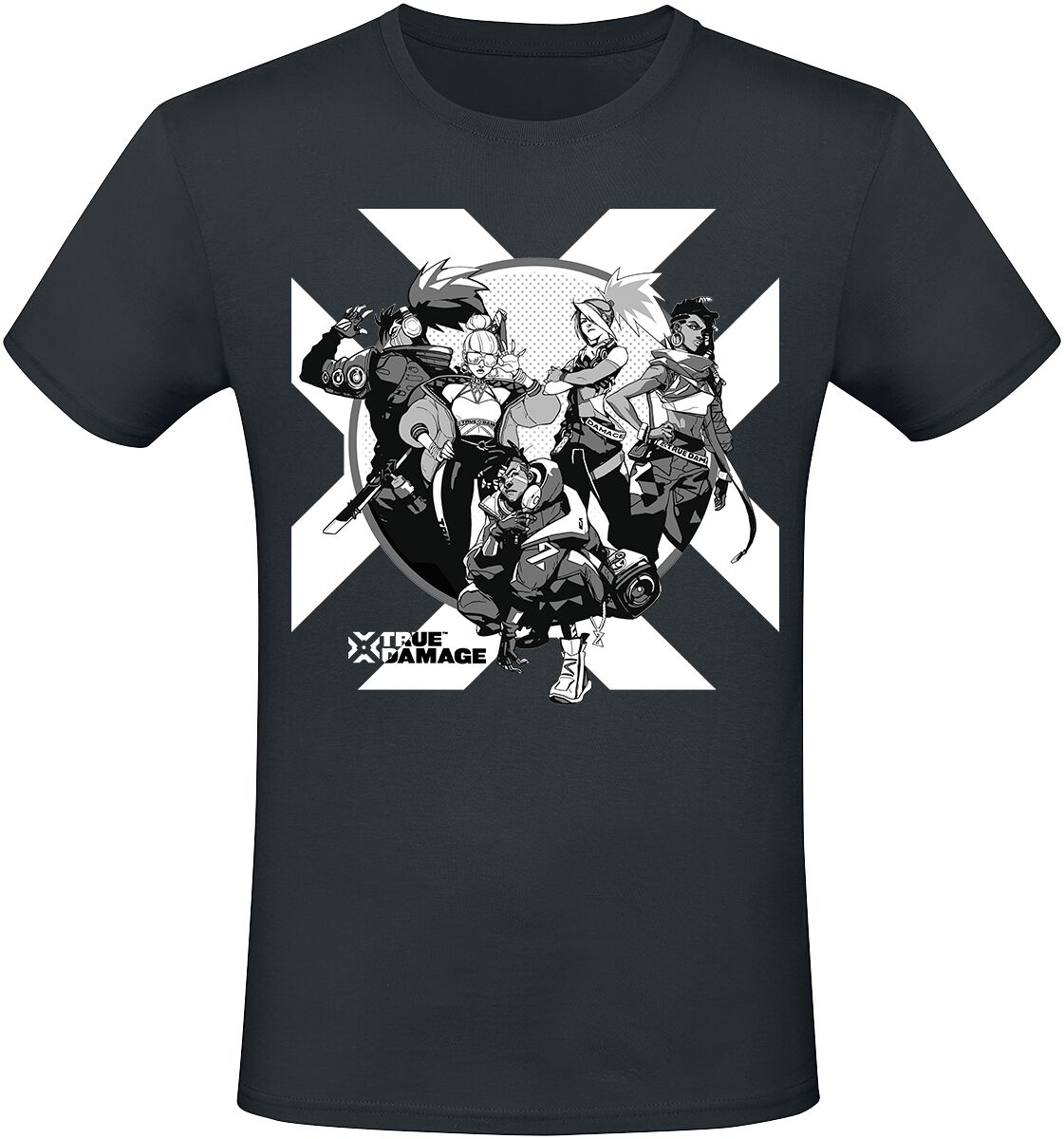 League Of Legends - Gaming T-Shirt - True Damage - Cover - S bis XXL - für Männer - Größe S - schwarz  - EMP exklusives Merchandise!
