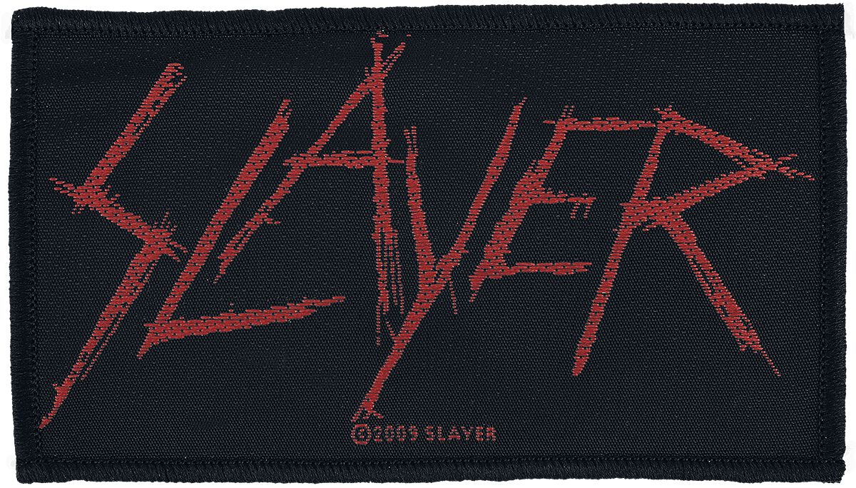 Levně Slayer Slayer Logo nášivka cerná/cervená