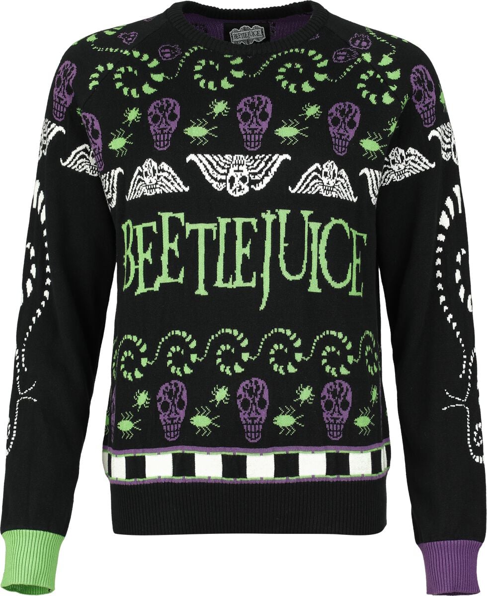 Beetlejuice Weihnachtspullover - Strange And Unusual - S bis 3XL - für Damen - Größe XXL - multicolor  - EMP exklusives Merchandise!