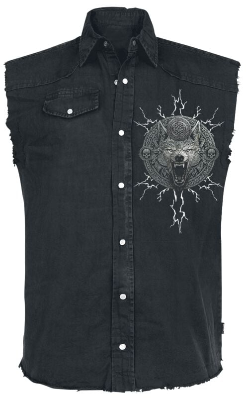 Spiral Weste - Valhalla - Sleeveless Worker - M bis 4XL - für Männer - Größe XXL - schwarz