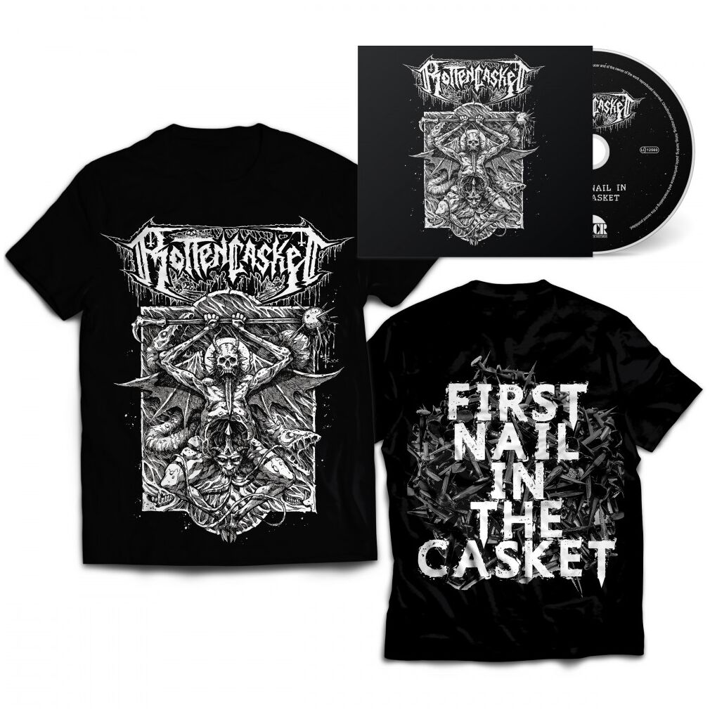 Image of Rotten Casket First nail in the casket EP-CD & T-Shirt Standard