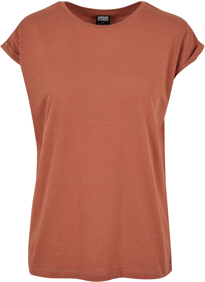 Ladies Stretch Jersey Cropped Tee T-Shirt rot von Urban Classics