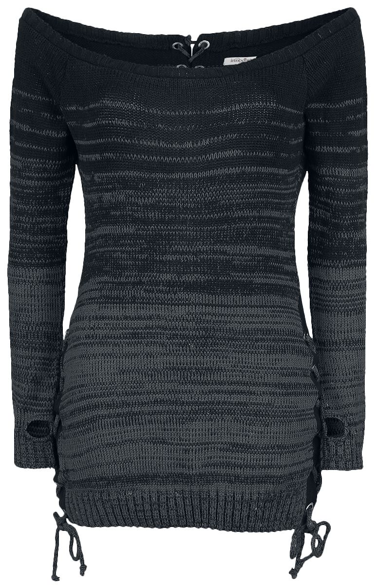Innocent Thena Top Knit jumper black grey