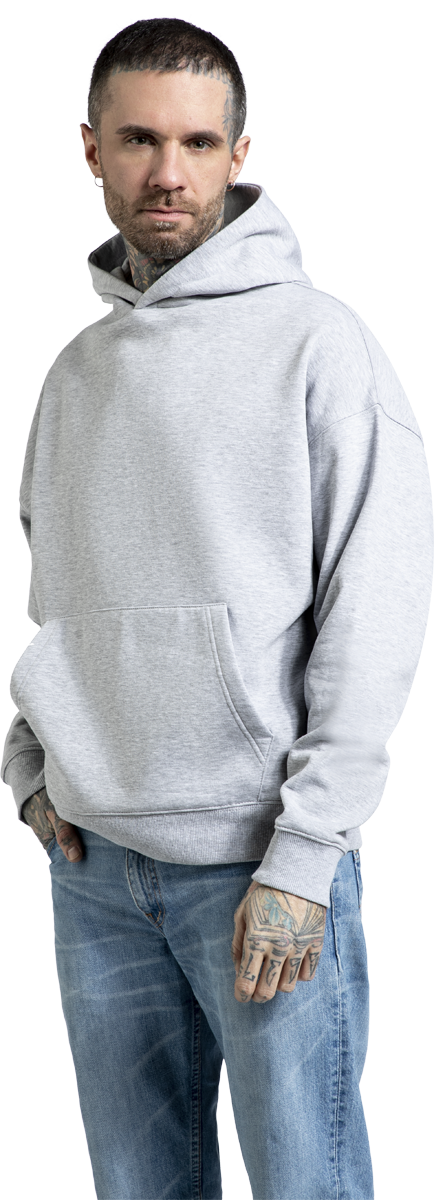 Thumbnail - RED by EMP Time out Kapuzenpullover grau meliert in L