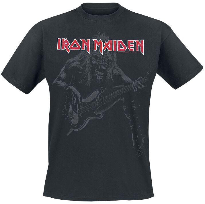 Image of Iron Maiden Eddie Bass T-Shirt schwarz