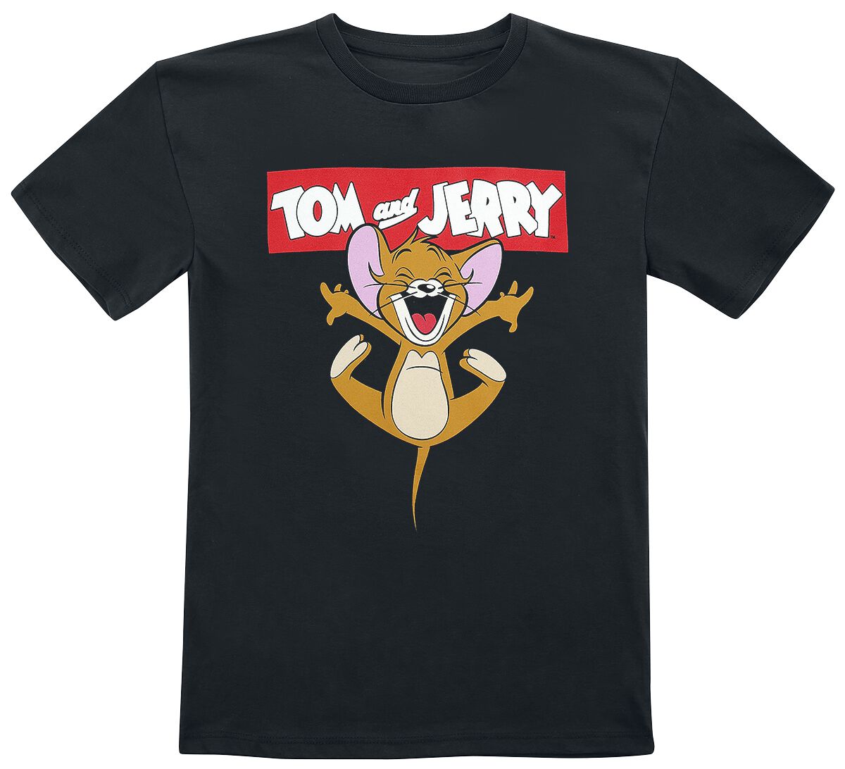 T-shirt de Tom Et Jerry - Enfants - Jerry - 116 à 152 - pour filles & garçonse - noir
