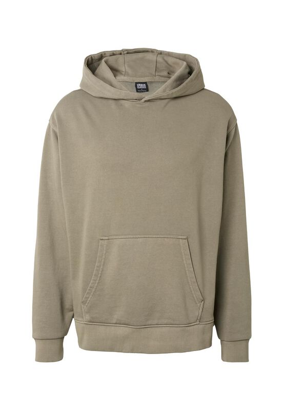 Urban Classics Kapuzenpullover - Heavy Washed Boxy Hoodie - S bis XXL - für Männer - Größe L - oliv