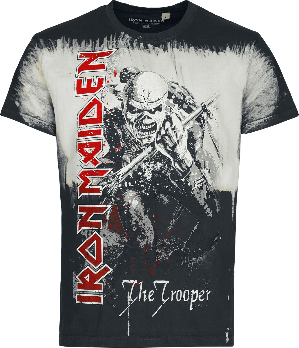 Levně Iron Maiden The Trooper Tričko cerná/bílá