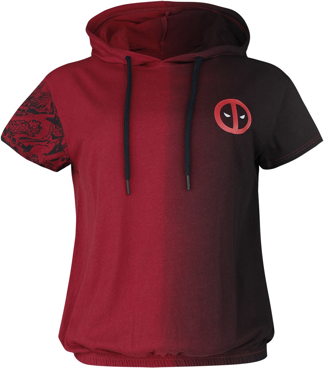 Deadpool - Marvel T-Shirt - Merc With A Mouth - S bis M - für Damen - Größe M - rot/schwarz  - EMP exklusives Merchandise!