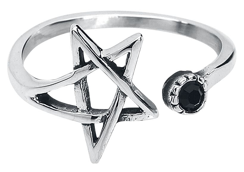 Image of Anello Gothic di etNox - Pentagramm - Donna - colore argento