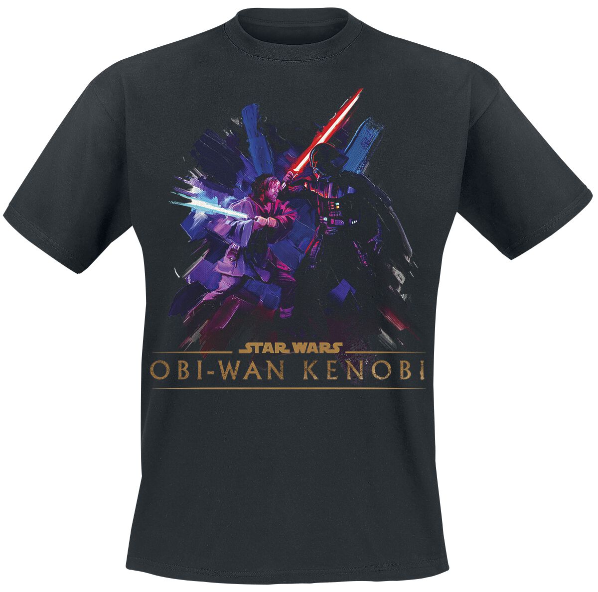 Image of T-Shirt di Star Wars - Obi-Wan Kenobi - Vintage - S a XXL - Uomo - nero