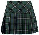 Pleated Checked Skirt, Black Premium by EMP, Kurzer Rock