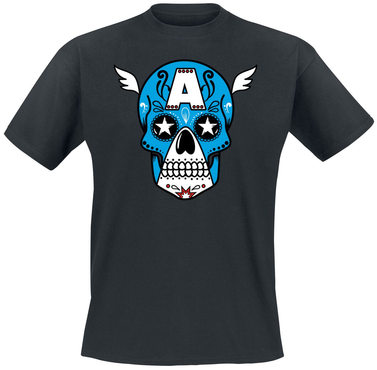Captain America Sugar skull T-Shirt black