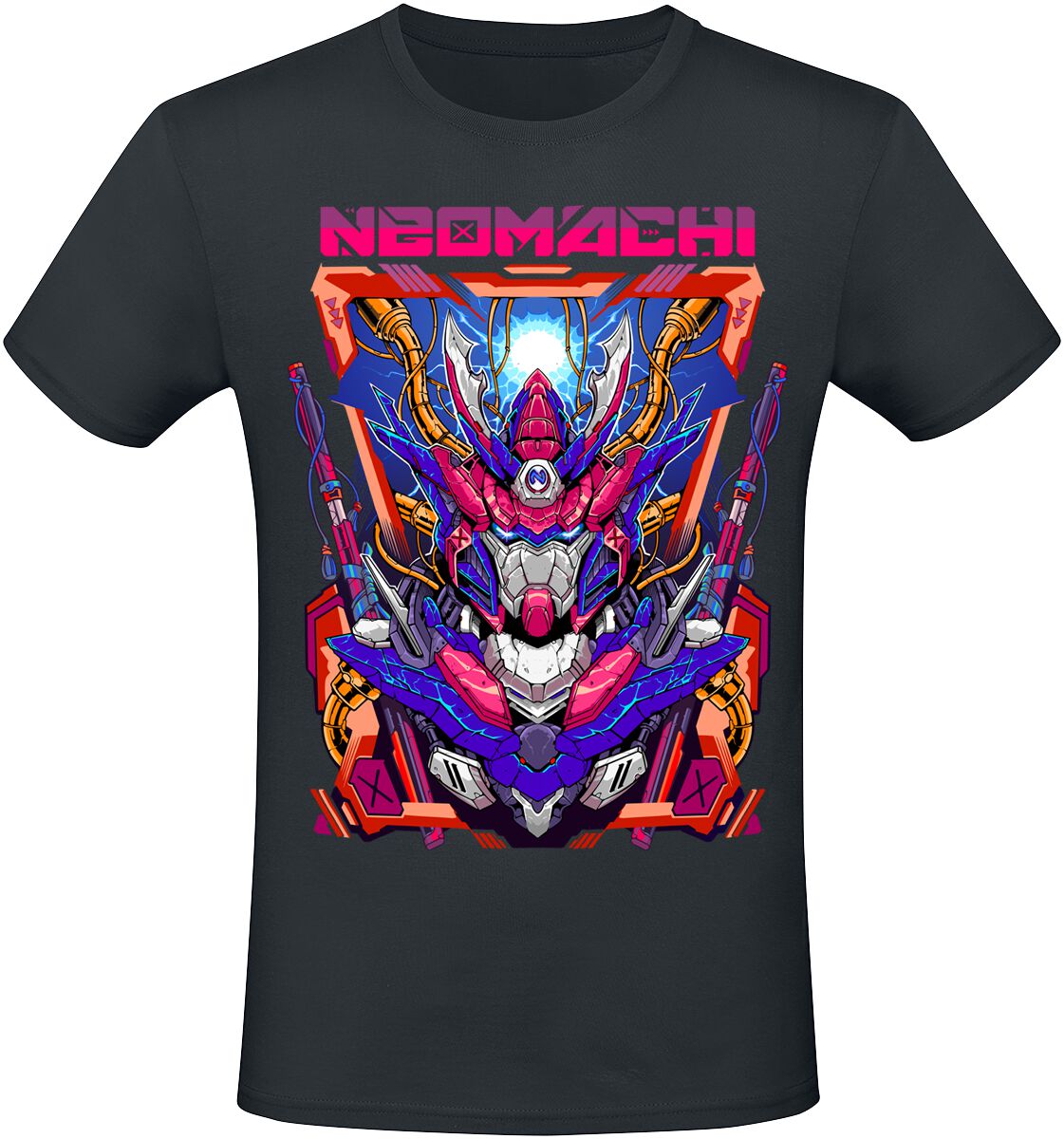 NEOMACHI MECHA T-Shirt schwarz in XL
