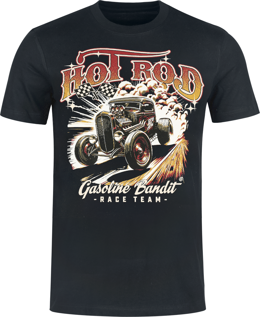 Gasoline Bandit  T-Shirt - Hot Rod - for Men - black