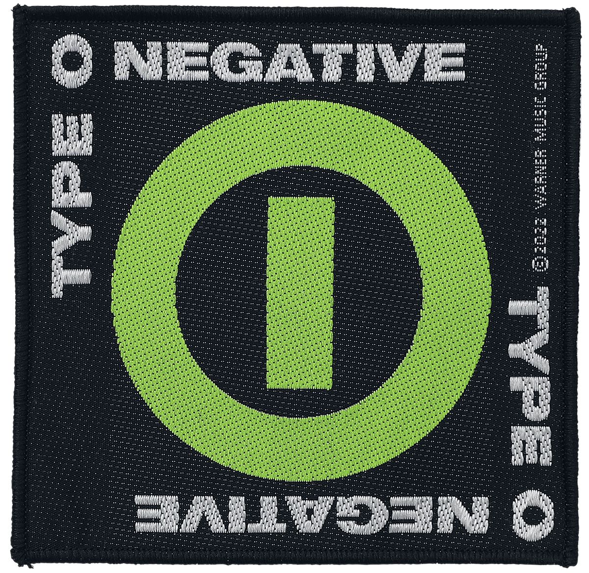 Type O Negative Negative Symbol Patch black green