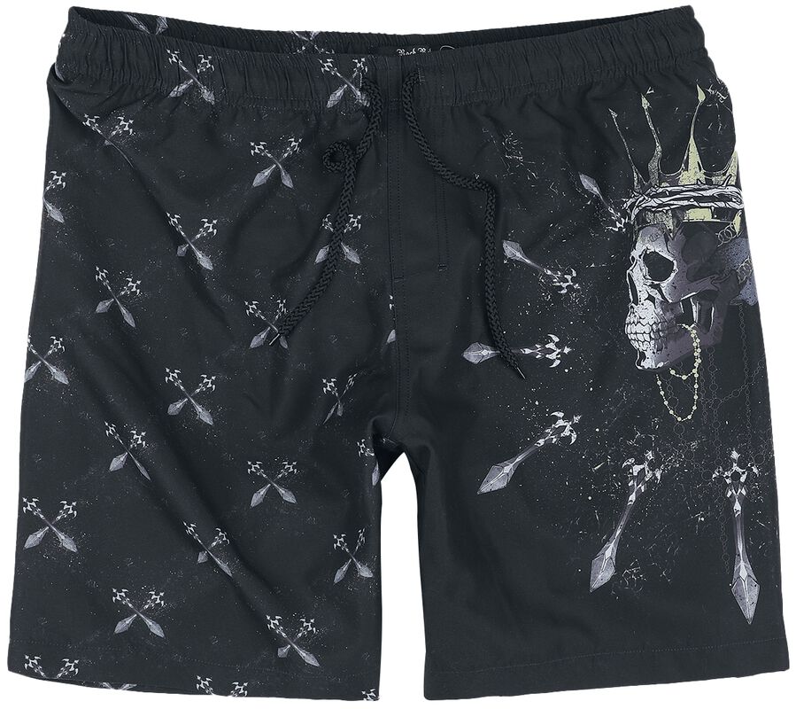 Swim Shorts With Skullking and Sword