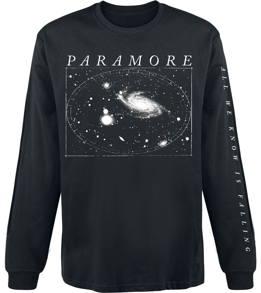 Paramore Tracklist Galaxy Long-sleeve Shirt black