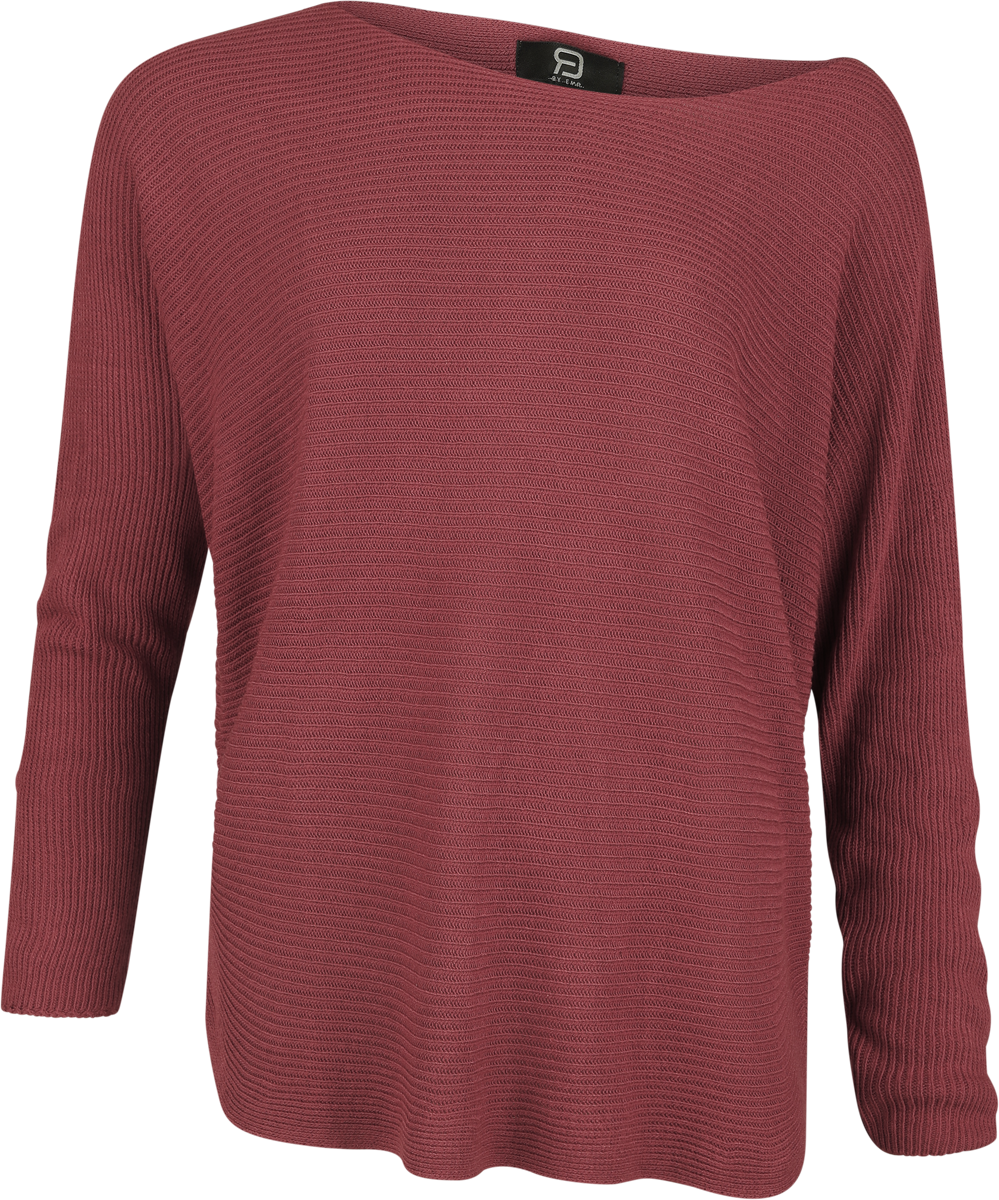 4068143375269 - Cosy Bat Sleeve Knit Langarmshirt bordeaux in M 4068143375269 - Cosy Bat Sleeve Knit Langarmshirt bordeaux in M
