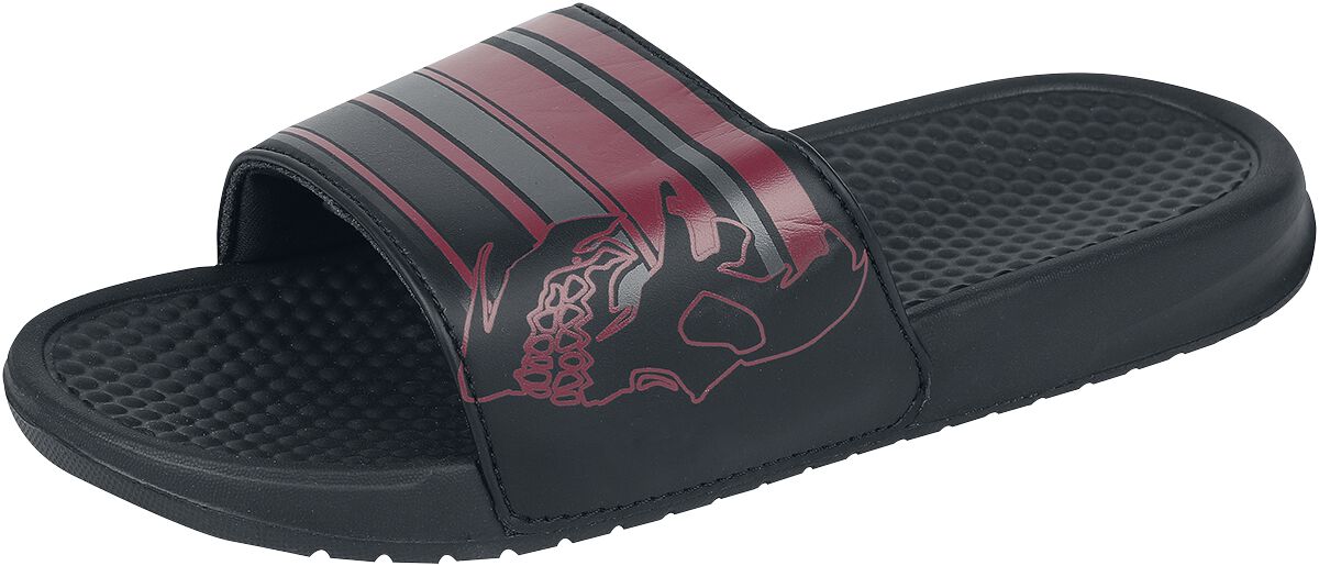 Levně RED by EMP EMP sandály s potiskem s lebkou sandály černá
