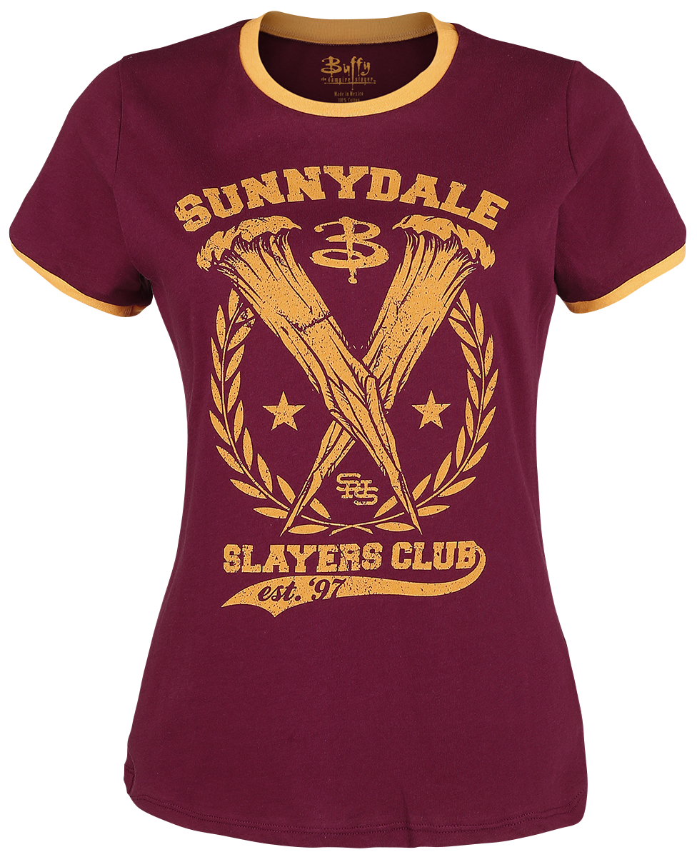 Buffy The Vampire Slayer - Sunnydale Slayers Club - Girls shirt - red-yellow image